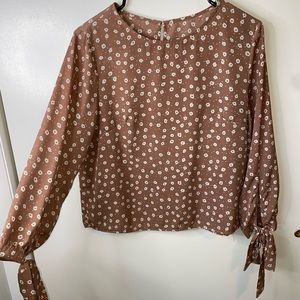 Pink flower blouse